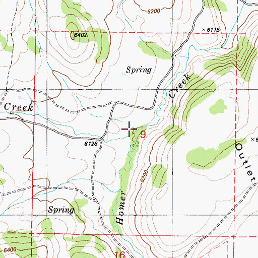Topographic Map of Evert Creek, ID