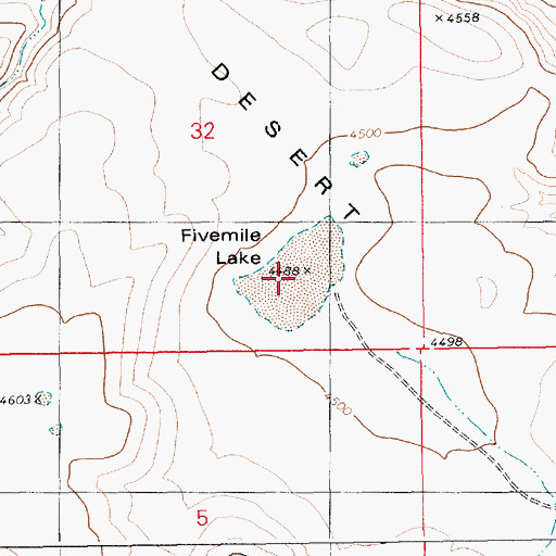 Topographic Map of Fivemile Lake, ID