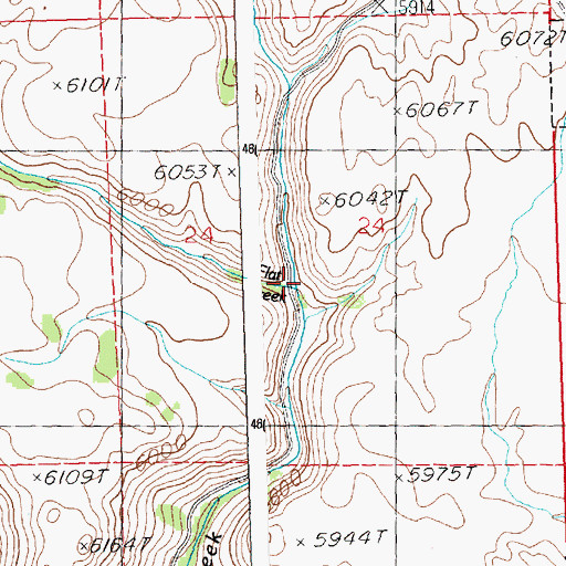 Topographic Map of Flat Creek, ID