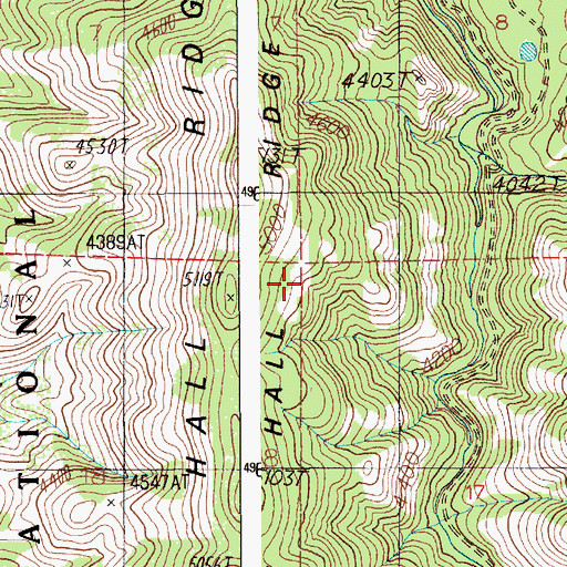 Topographic Map of Fort Hall Ridge, ID