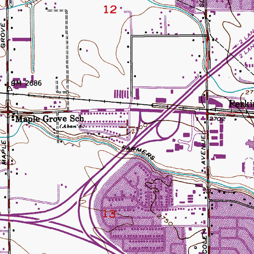 Topographic Map of Franklin Towne Center, ID