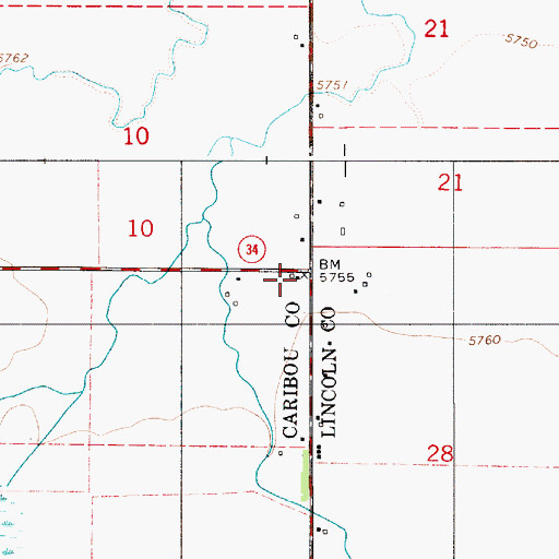 Topographic Map of Freedom School (historical), ID