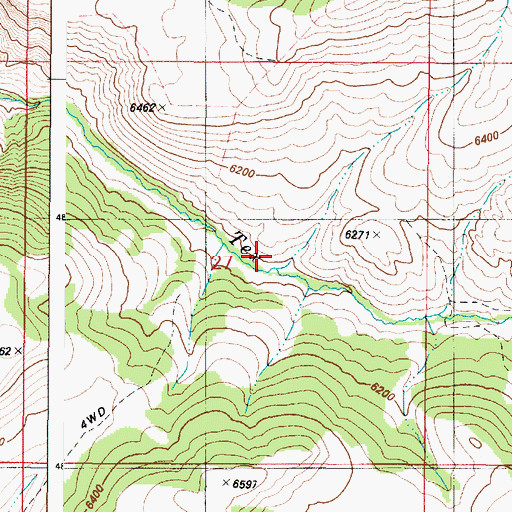 Topographic Map of Bonneville County, ID