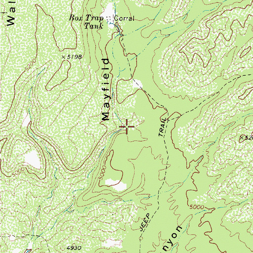Topographic Map of Jackass Tank, AZ
