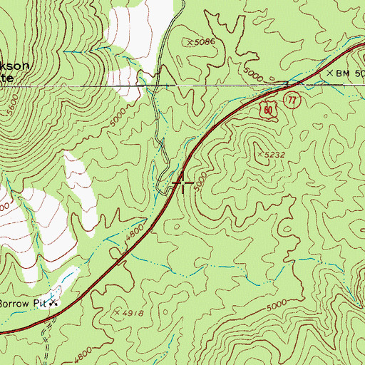 Topographic Map of Jackson Butte Recreation Area, AZ