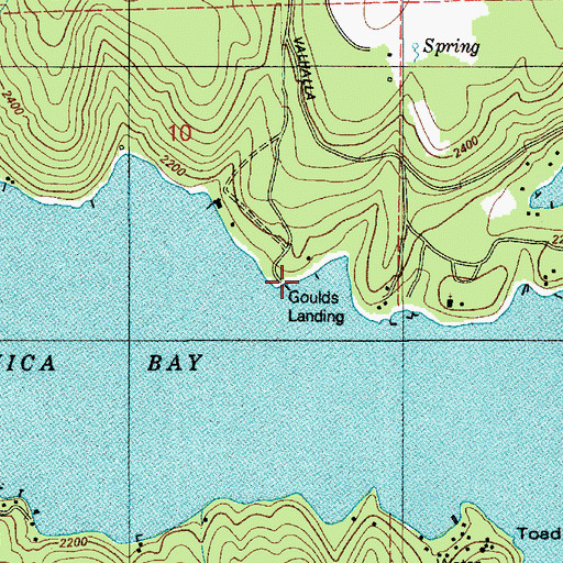 Topographic Map of Goulds Landing, ID