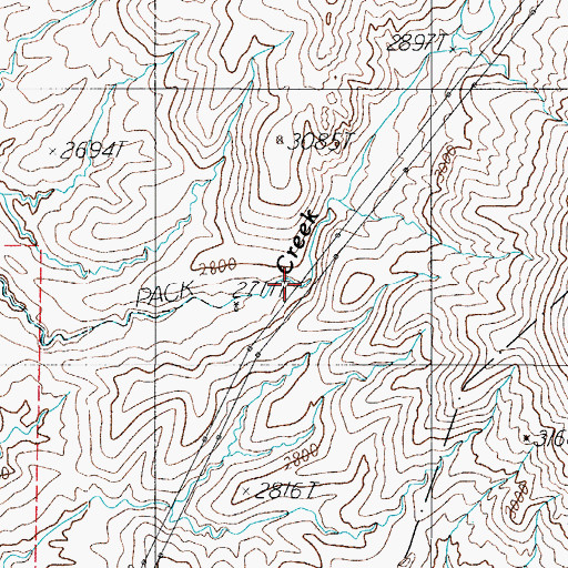 Topographic Map of Jackson Well, AZ