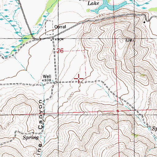 Topographic Map of Hailey Canyon, ID