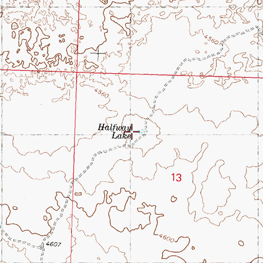 Topographic Map of Halfway Lake, ID
