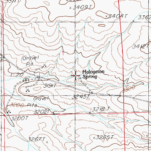 Topographic Map of Halogeton Spring, ID