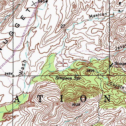 Topographic Map of Jasper Well, AZ
