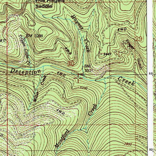 Topographic Map of Haynes Creek, ID