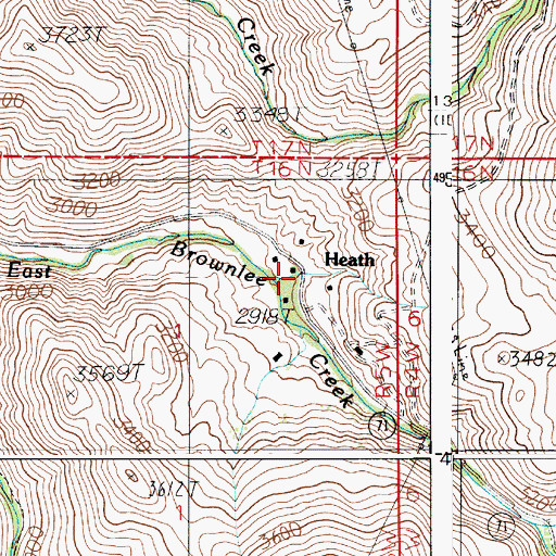 Topographic Map of Heath, ID
