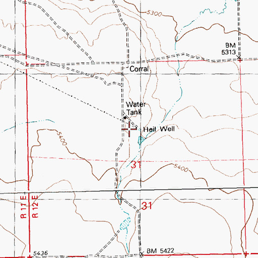 Topographic Map of Heil Well, ID