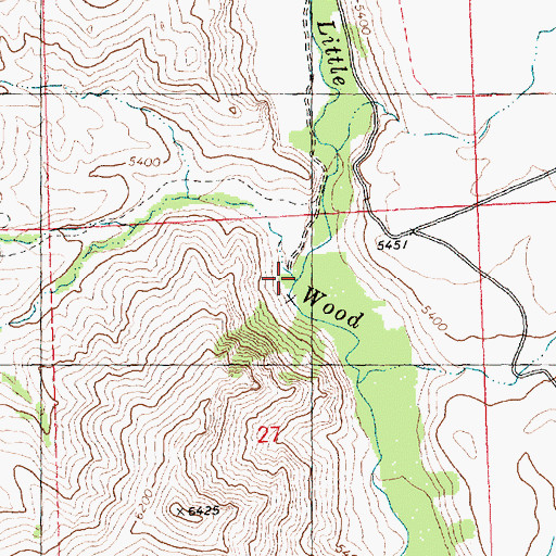 Topographic Map of High Five Creek, ID