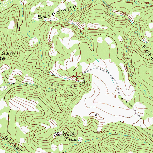 Topographic Map of Jim Sam Tank, AZ