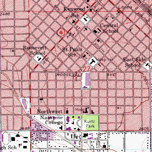 Topographic Map of Holly Shopping Center, ID