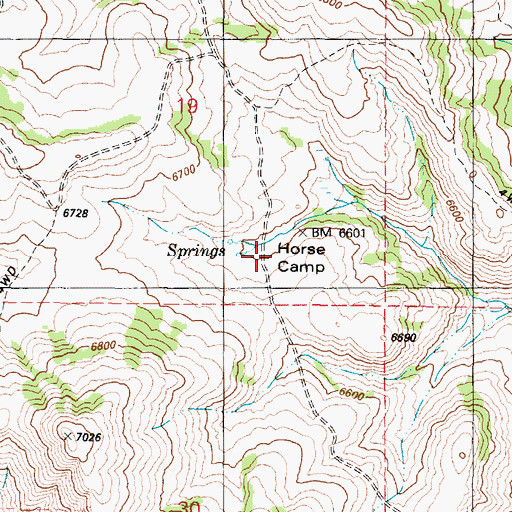 Topographic Map of Horse Camp, ID