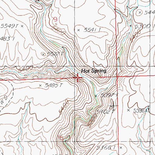 Topographic Map of Hot Spring, ID