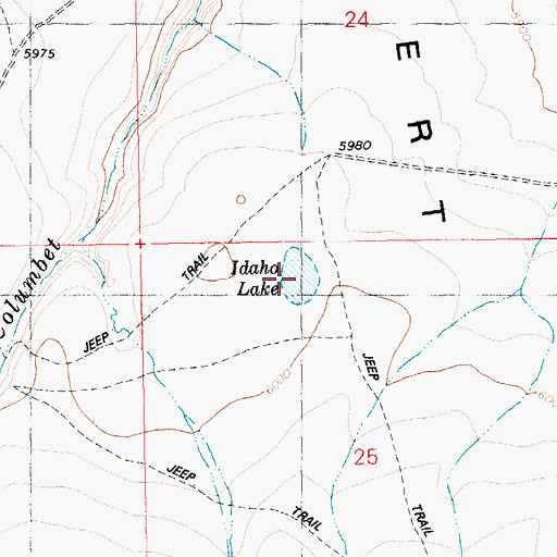 Topographic Map of Idaho Lake, ID