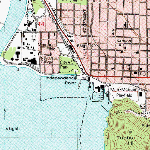 Topographic Map of Independence Point, ID