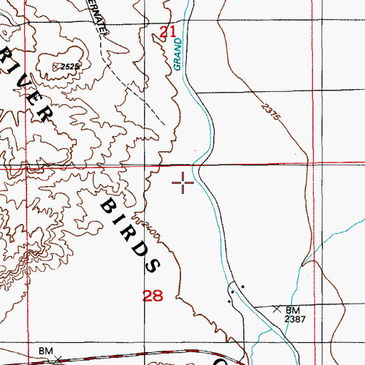 Topographic Map of Cloudburst Wash, ID