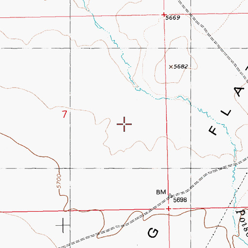 Topographic Map of Jim Bob Reservoir, ID