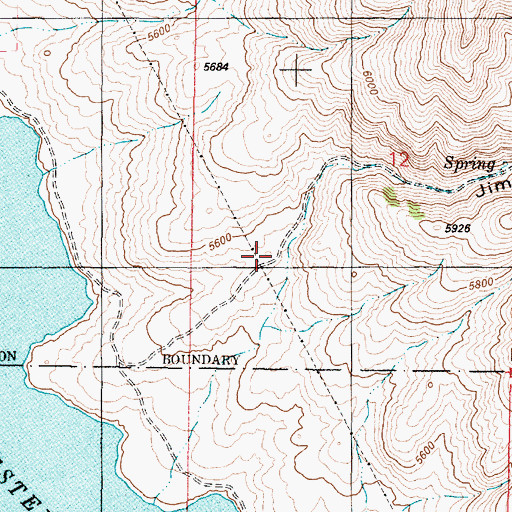 Topographic Map of Jim Corneilson Canyon, ID