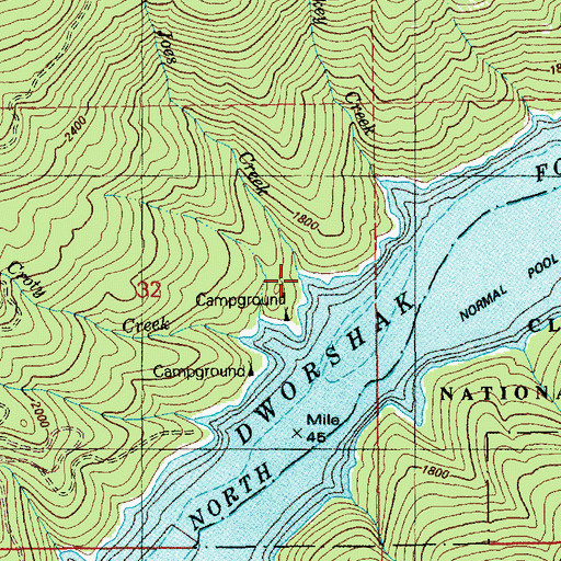 Topographic Map of Joes Creek, ID