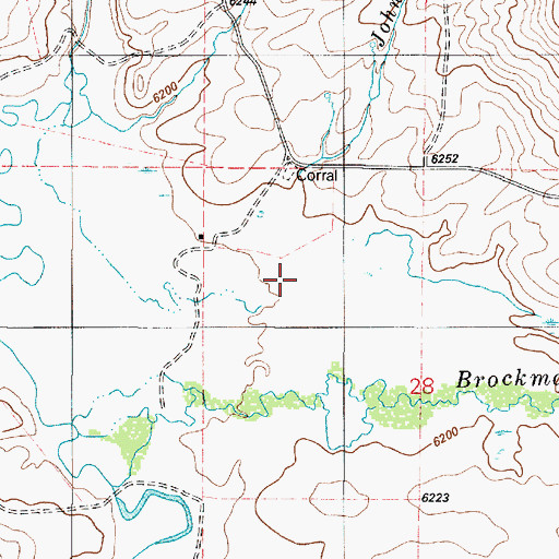 Topographic Map of Johnson Creek, ID