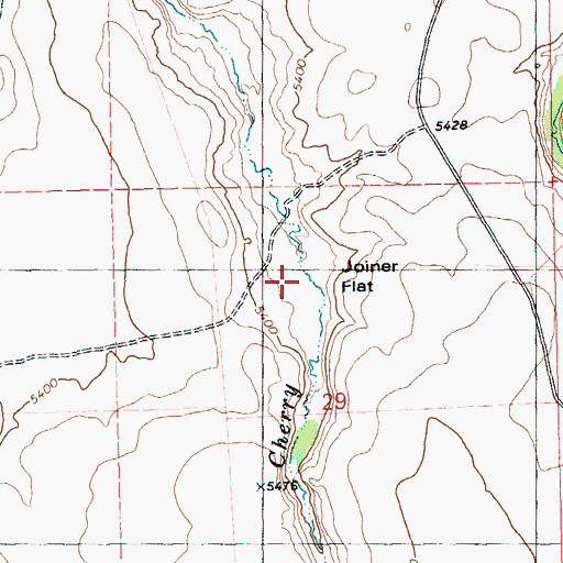 Topographic Map of Joiner Flat, ID