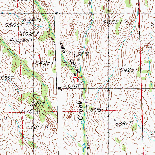 Topographic Map of Jumbo Canyon, ID