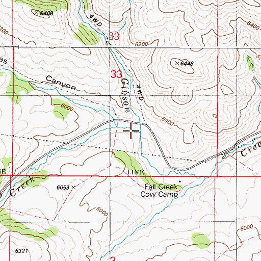 Topographic Map of June Creek, ID