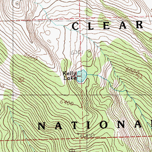 Topographic Map of Kelly Lake, ID