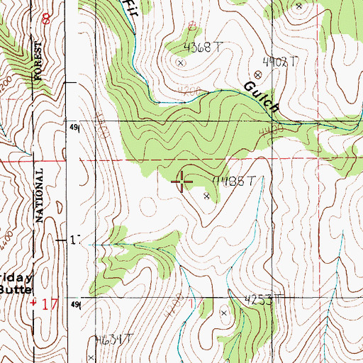 Topographic Map of Kimball Trail, ID