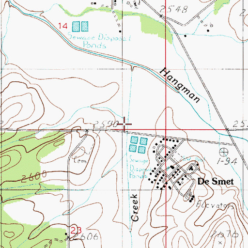 Topographic Map of King Valley, ID