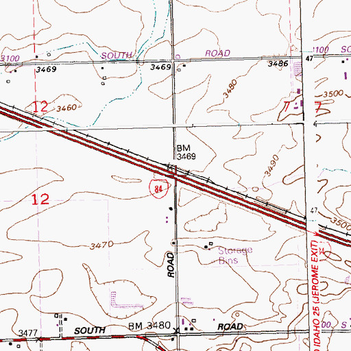 Topographic Map of Appleton Siding, ID