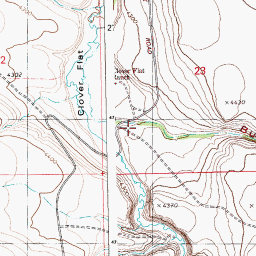Topographic Map of Buck Flat Draw, ID