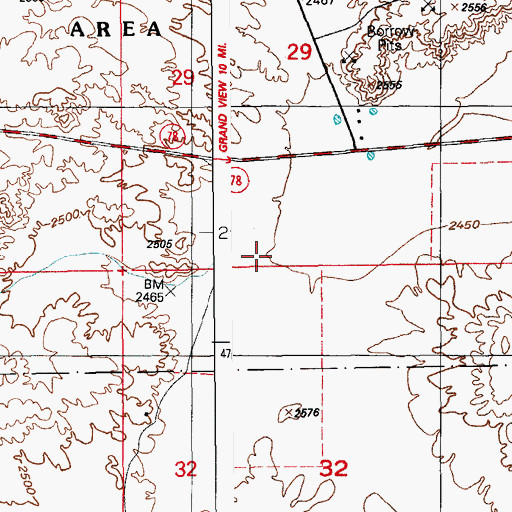 Topographic Map of Cloudburst Culch, ID