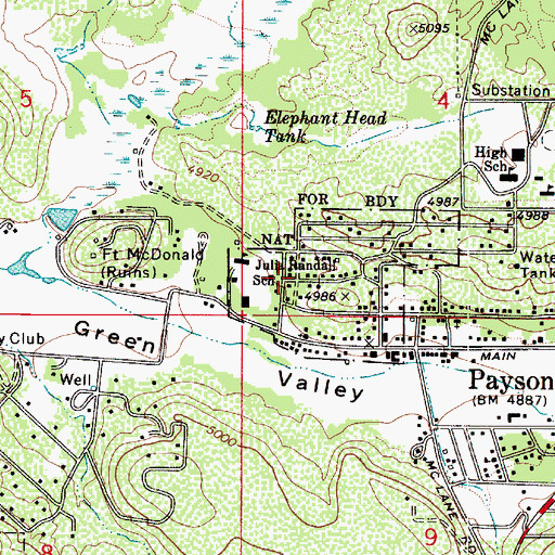 Topographic Map of Lacy Airport (historical), AZ