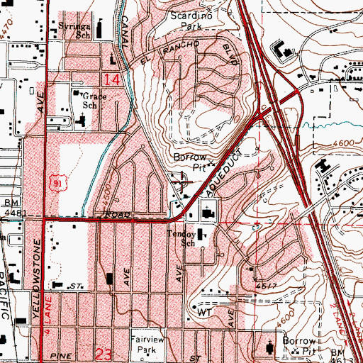 Topographic Map of Foothill Plaza, ID