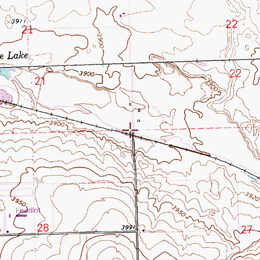 Topographic Map of Hunt Station, ID
