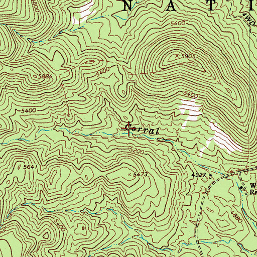 Topographic Map of Last Chance Spring, AZ