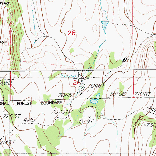Topographic Map of Happy Home Place, ID
