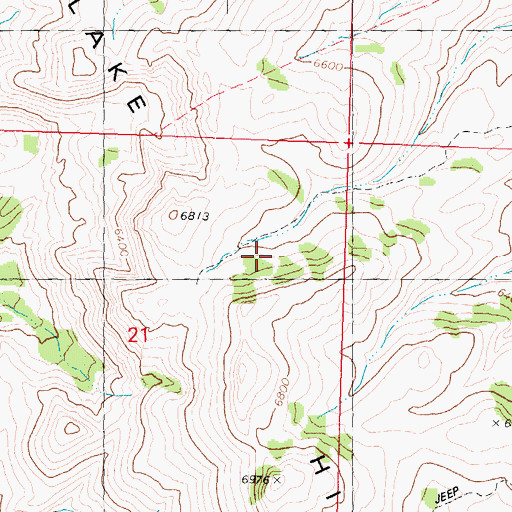 Topographic Map of Lake Hills, ID