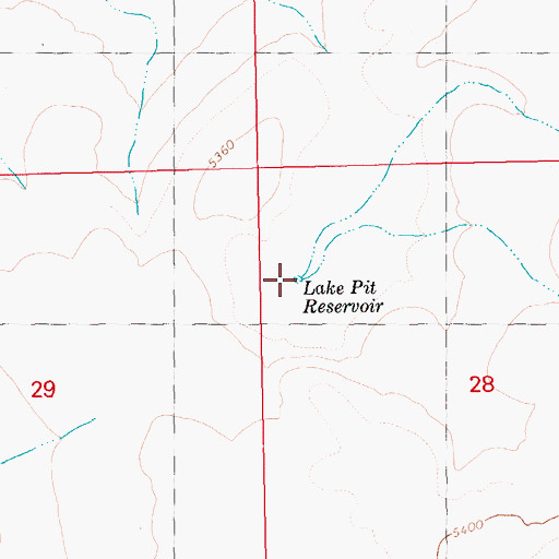 Topographic Map of Lake Pit Reservoir, ID