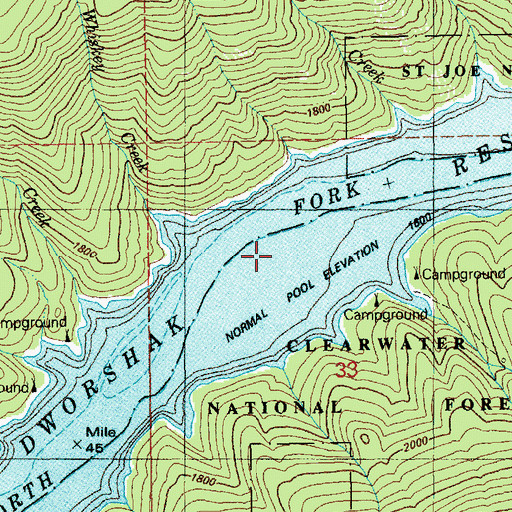 Topographic Map of Larson Cabin, ID