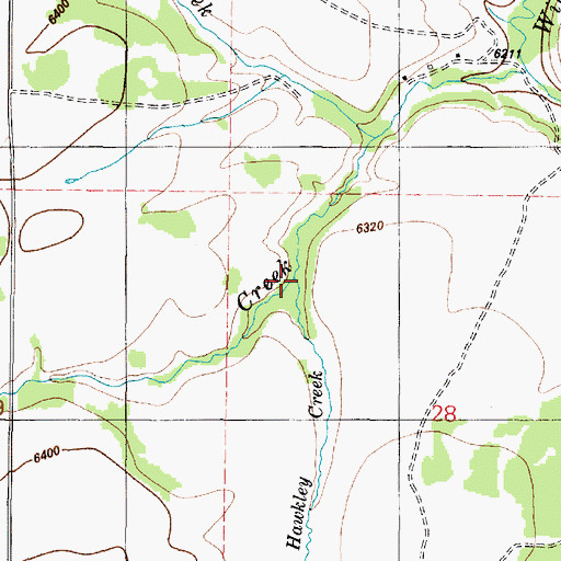 Topographic Map of Levi Hawkley Creek, ID