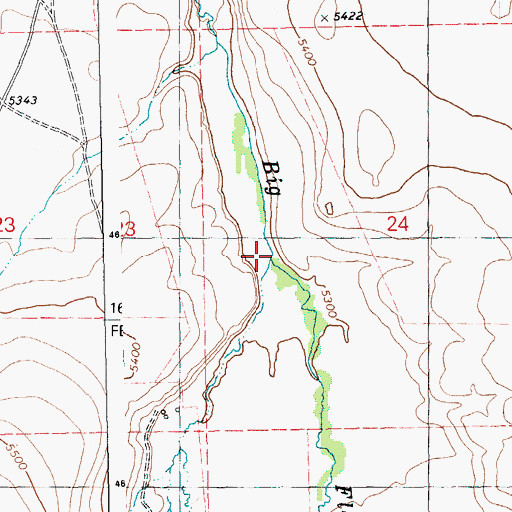 Topographic Map of Little Spring Creek, ID