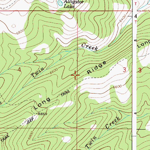 Topographic Map of Long Ridge, ID